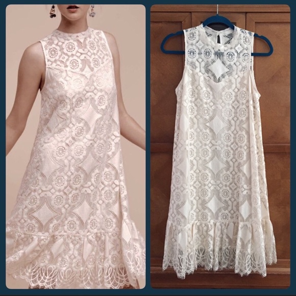 Anthropologie Ivory Lace Dress - Picture 6 of 6
